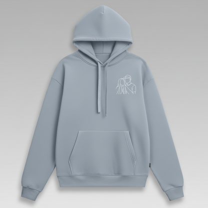 Sweat-shirt brodé personnalisé avec portrait de couple ou de famille - Cadeau idéal